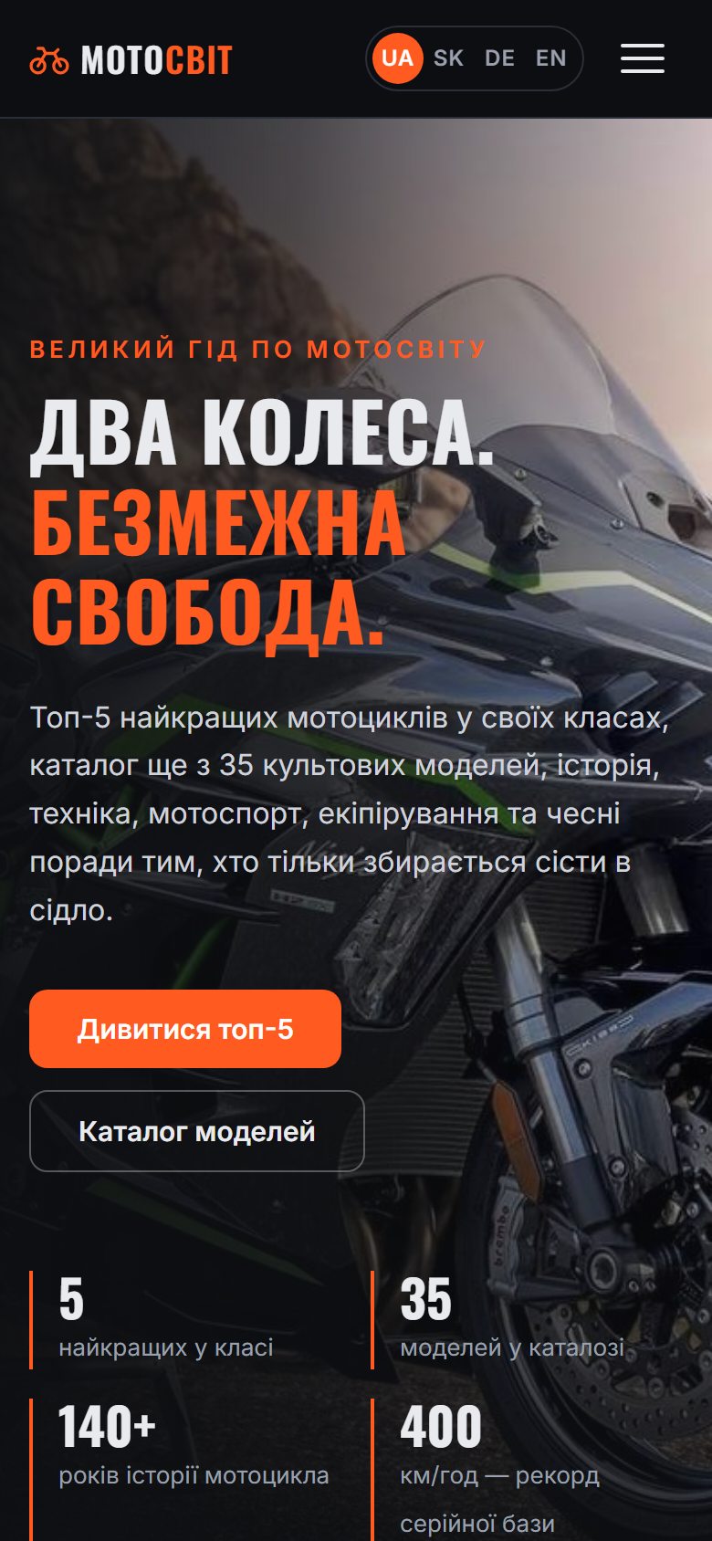 MotoSvit — mobile